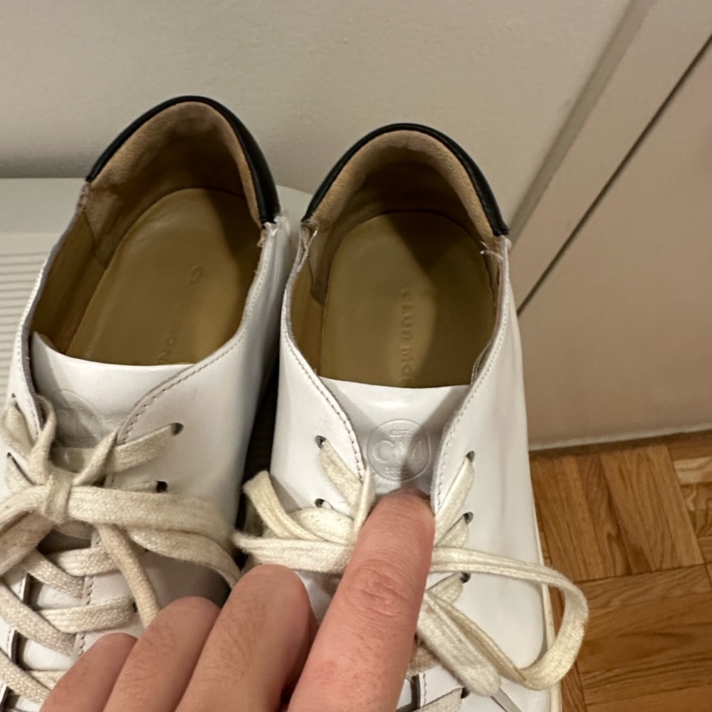 Club Monaco White Leather Sneakers - Picture 4 of 11